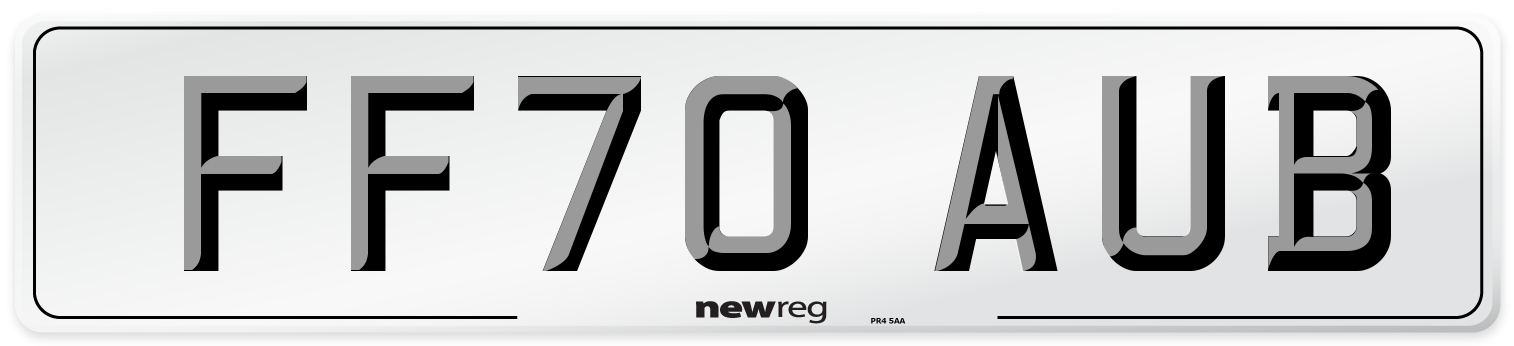FF70 AUB Number Plate from New Reg